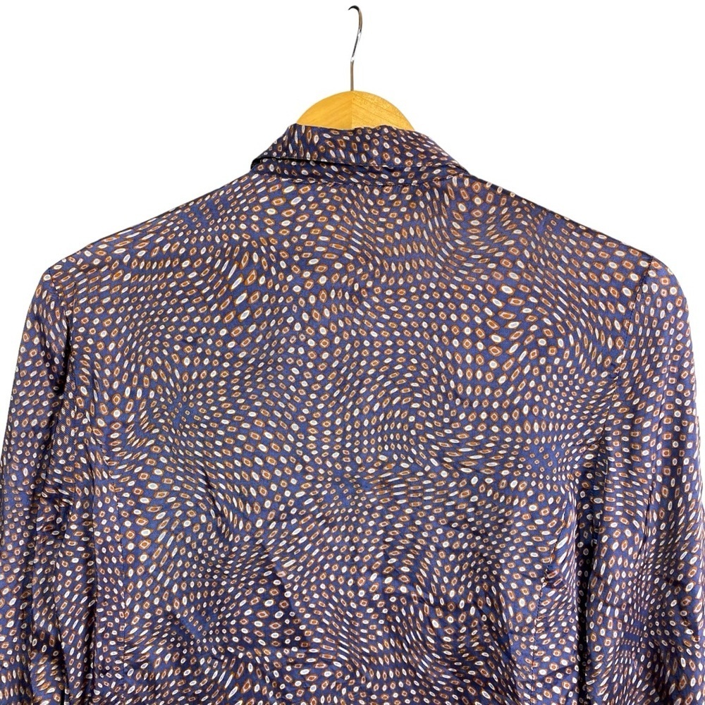 Vintage Isabel Marant Blouse Women Sz 1 US 4 Long Sleeve Abstract Print Button - Picture 7 of 16